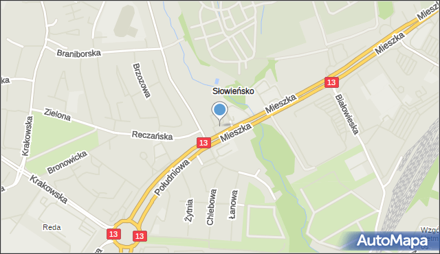 Szczecin, Mieszka I, mapa Szczecina