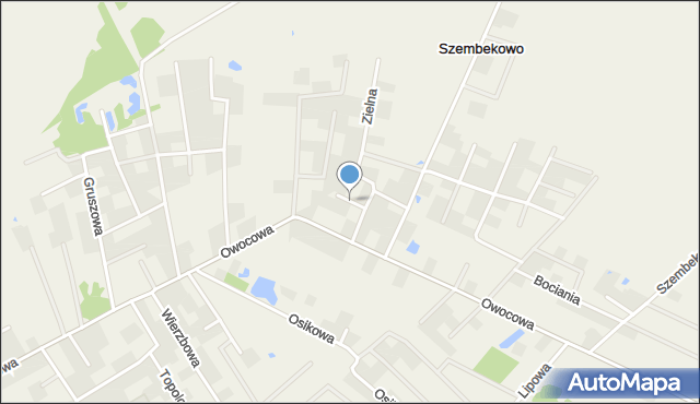 Szembekowo, Miętowa, mapa Szembekowo