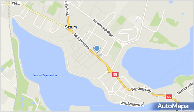 Sztum, Mickiewicza Adama, mapa Sztum