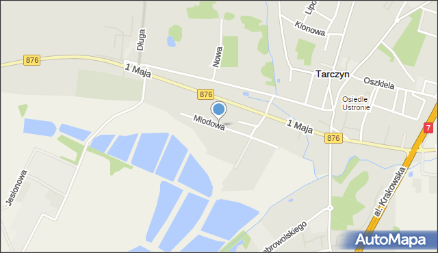 Tarczyn powiat piaseczyński, Miodowa, mapa Tarczyn powiat piaseczyński