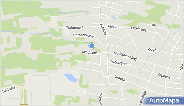 Tarnów, Migdałowa, mapa Tarnów