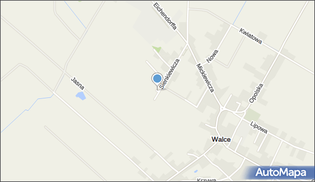 Walce, Miłosza, mapa Walce