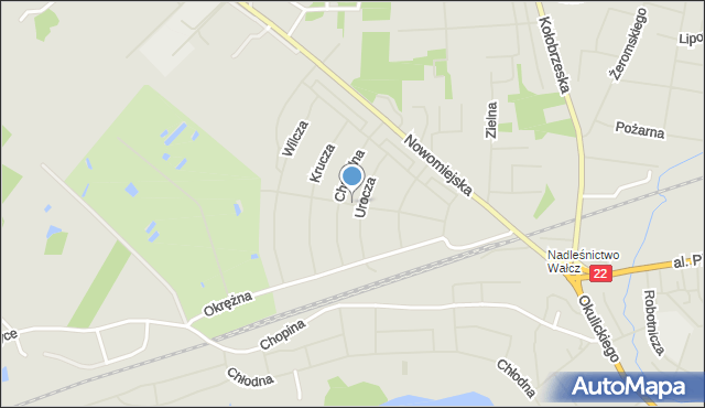 Wałcz, Mickiewicza Adama, mapa Wałcz