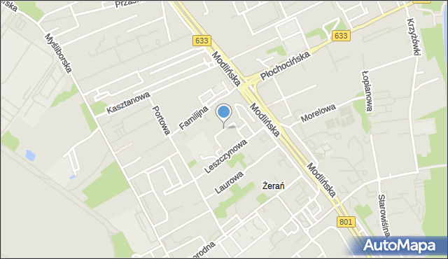 Warszawa, Mirocińska, mapa Warszawy