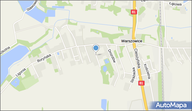 Warszowice, Miczka F., ks., mapa Warszowice