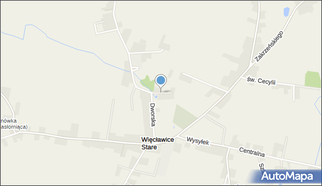 Więcławice Stare, Mieszczańska, mapa Więcławice Stare