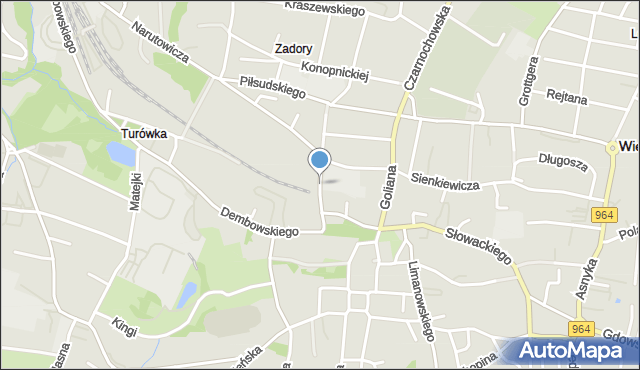 Wieliczka, Mickiewicza Adama, mapa Wieliczka