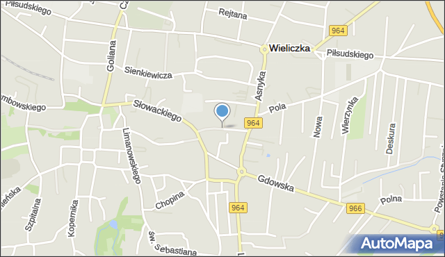 Wieliczka, Mieszczańska, mapa Wieliczka