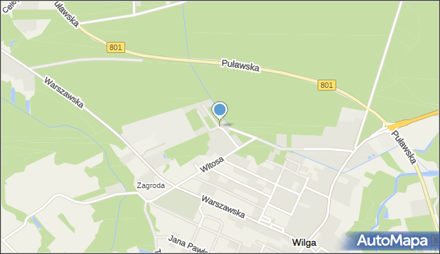 Wilga, Mikołajczyka Stanisława, mapa Wilga