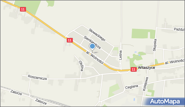 Witaszyce, Mickiewicza Adama, mapa Witaszyce