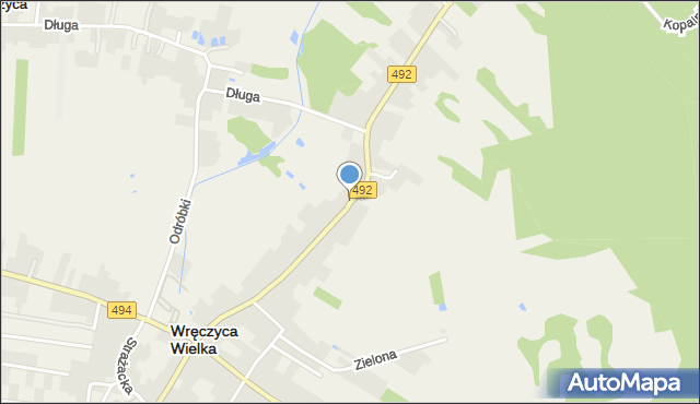 Wręczyca Wielka, Mickiewicza Adama, mapa Wręczyca Wielka