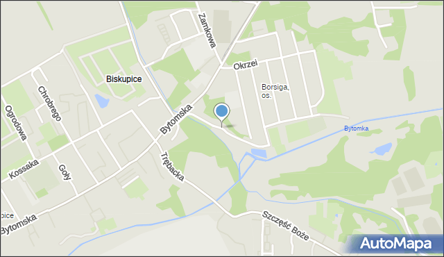 Zabrze, Mikosza Franciszka, mapa Zabrza