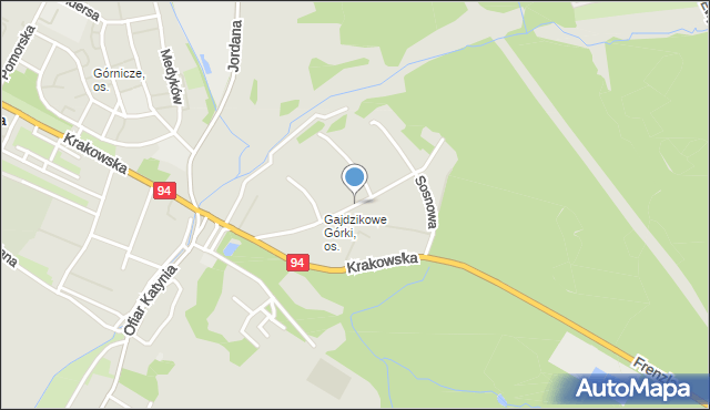 Zabrze, Miczurina Iwana, mapa Zabrza