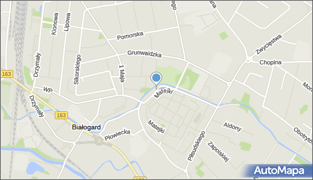 Białogard, Młynarska, mapa Białogard