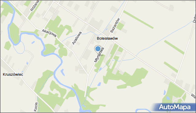 Bolesławów gmina Wiązowna, Młynarska, mapa Bolesławów gmina Wiązowna