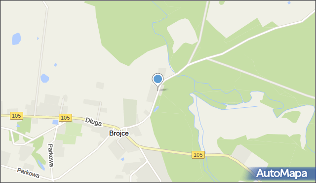 Brojce, Młyńska, mapa Brojce