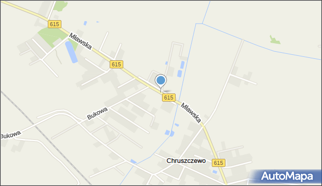 Chruszczewo, Mławska, mapa Chruszczewo