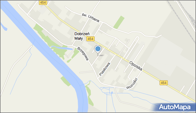 Dobrzeń Mały, Młyńska, mapa Dobrzeń Mały