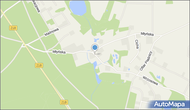 Domatówko, Młyńska, mapa Domatówko