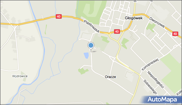 Głogówek, Młyńska, mapa Głogówek