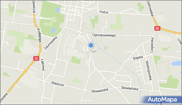 Krotoszyn, Młyńska, mapa Krotoszyna