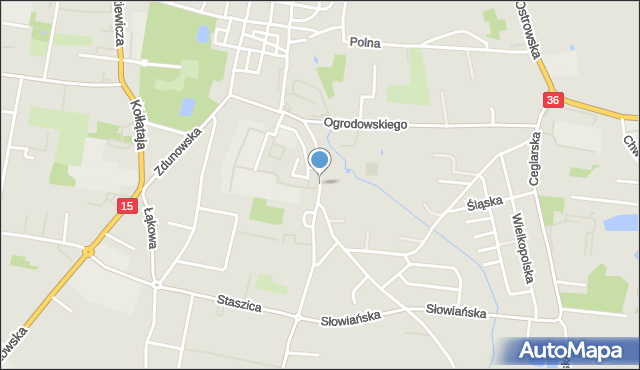 Krotoszyn, Młyńska, mapa Krotoszyna