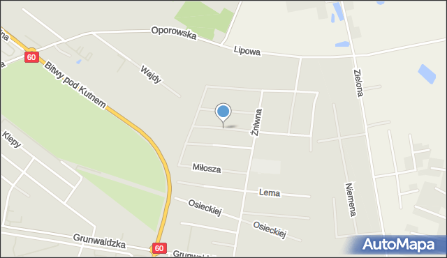 Kutno, Młynarskiego Wojciecha, mapa Kutno