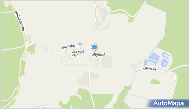 Lisewo gmina Krokowa, Młyńska, mapa Lisewo gmina Krokowa