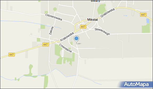 Mikstat, Młyńska, mapa Mikstat