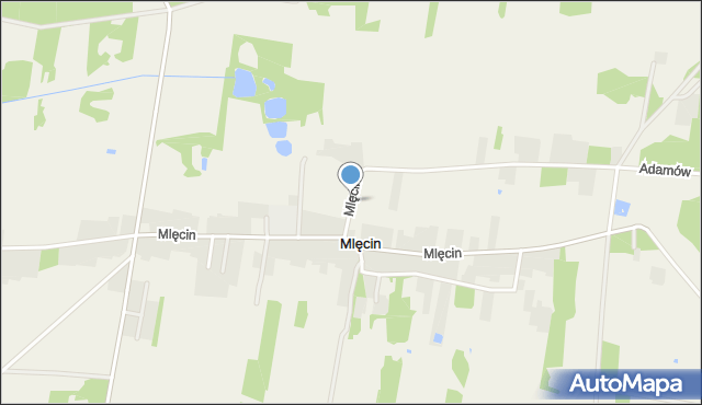 Mlęcin, Mlęcin, mapa Mlęcin