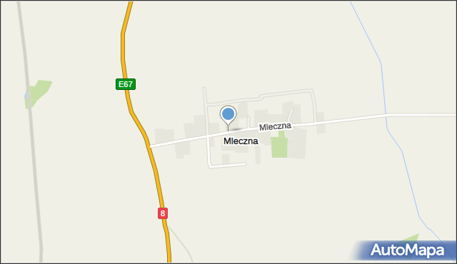 Mleczna, Mleczna, mapa Mleczna