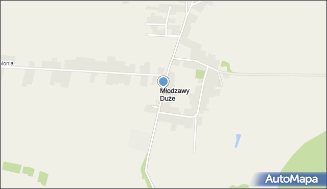 Młodzawy Duże, Młodzawy Duże, mapa Młodzawy Duże