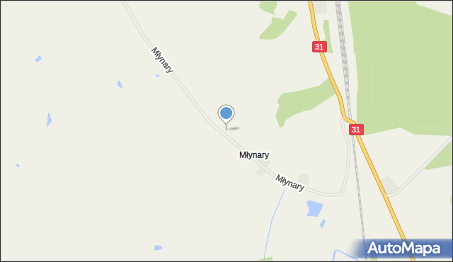 Młynary gmina Moryń, Młynary, mapa Młynary gmina Moryń