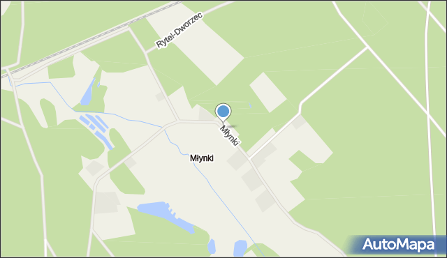 Młynki gmina Czersk, Młynki, mapa Młynki gmina Czersk