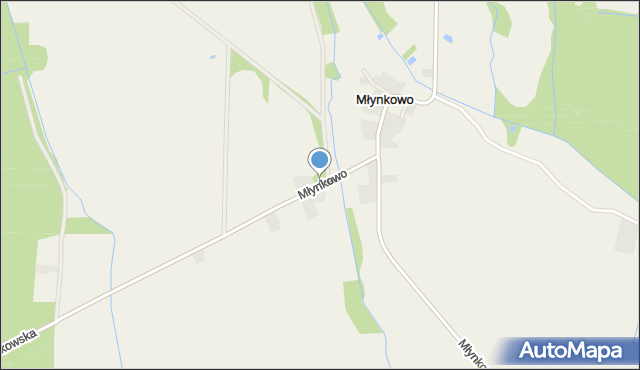 Młynkowo gmina Duszniki, Młynkowo, mapa Młynkowo gmina Duszniki