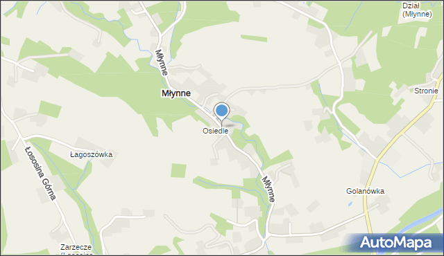 Młynne, Młynne, mapa Młynne