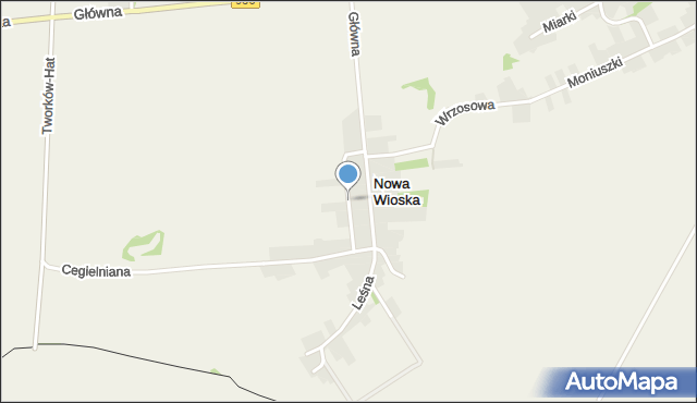 Nowa Wioska gmina Krzyżanowice, Młodzieżowa, mapa Nowa Wioska gmina Krzyżanowice