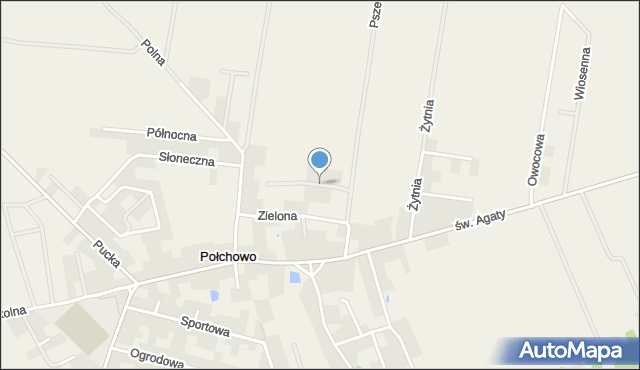 Połchowo gmina Puck, Mleczna, mapa Połchowo gmina Puck