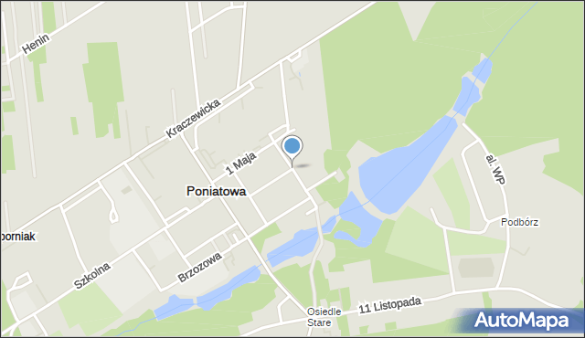 Poniatowa powiat opolski, Młodzieżowa, mapa Poniatowa powiat opolski