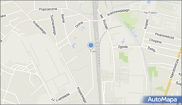 Radomsko, Młodzowska, mapa Radomsko