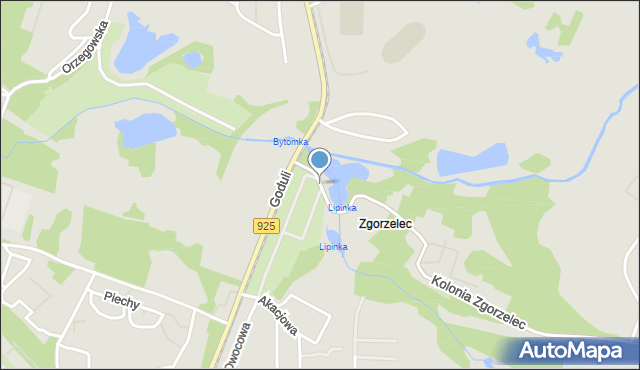 Ruda Śląska, Młyn Szombierski, mapa Rudy Śląskiej