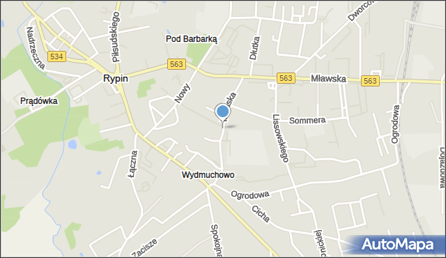 Rypin, Młyńska, mapa Rypin