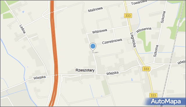 Rzeszotary gmina Miłkowice, Młyńska, mapa Rzeszotary gmina Miłkowice