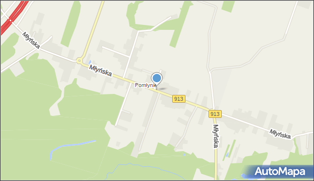 Siemonia, Młyńska, mapa Siemonia