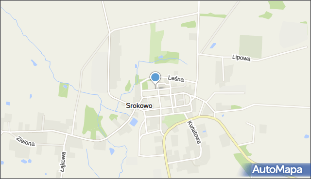 Srokowo, Młynarska, mapa Srokowo