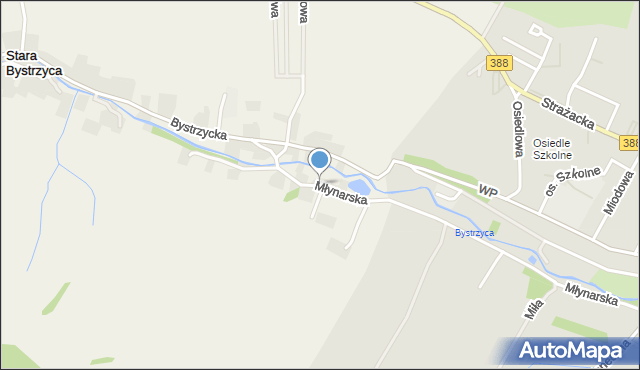 Stara Bystrzyca, Młynarska, mapa Stara Bystrzyca