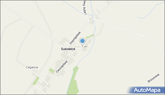 Sukowice, Młyńska, mapa Sukowice