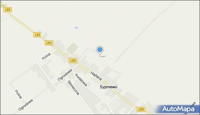 Sypniewo gmina Więcbork, Młyńska, mapa Sypniewo gmina Więcbork