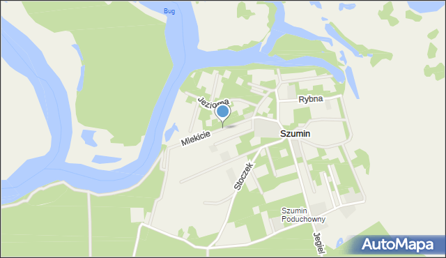 Szumin gmina Łochów, Mlekicie, mapa Szumin gmina Łochów