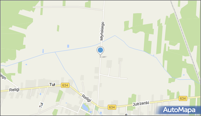 Tuł, Młyńskiego, mapa Tuł